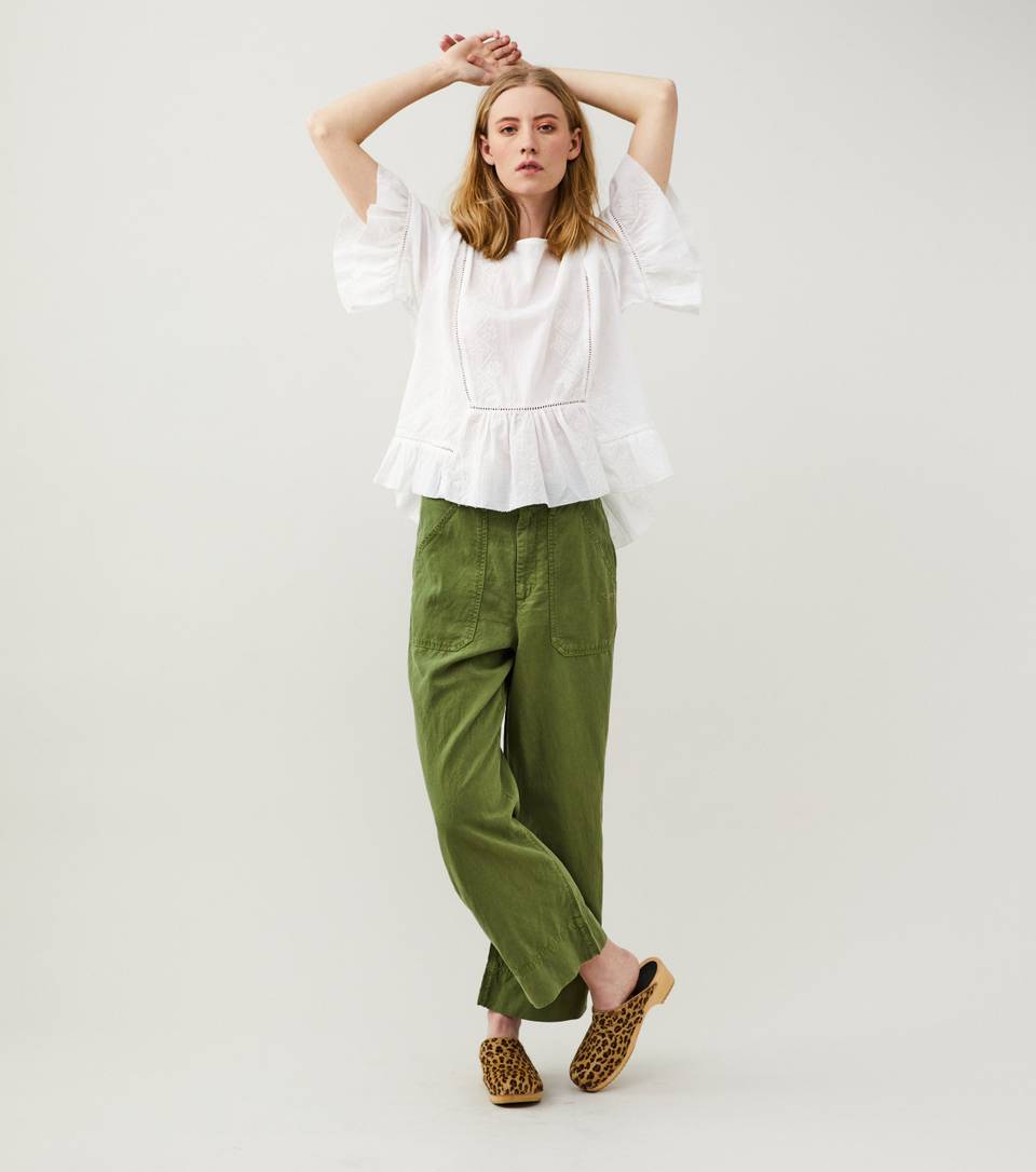 Helen Light Chalk Blouse