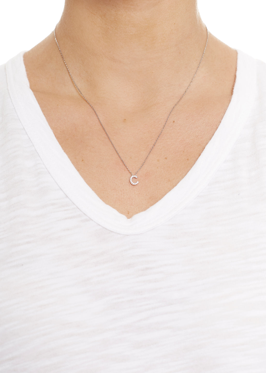 Sterling Silver Letter 'C' Necklace - Jessimara