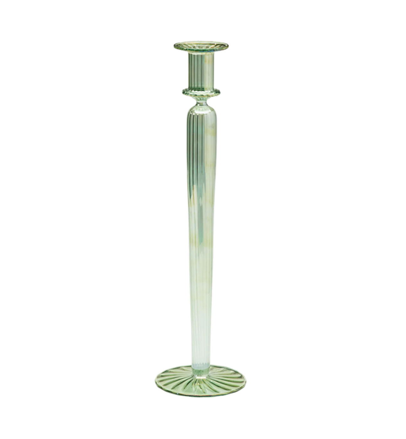 Athena Green Glass Candle Holder