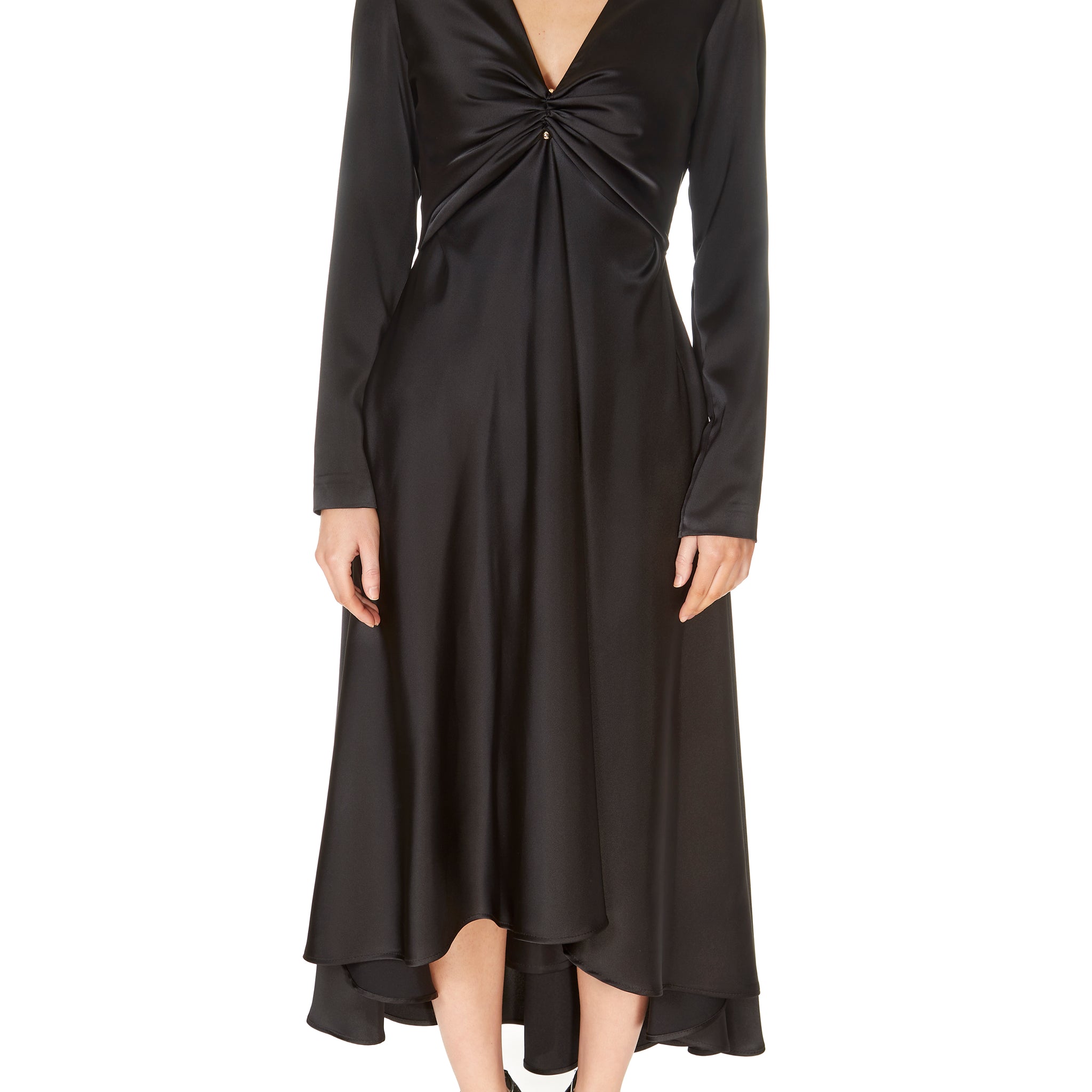 Carla Ruiz Waterfall Dress Black