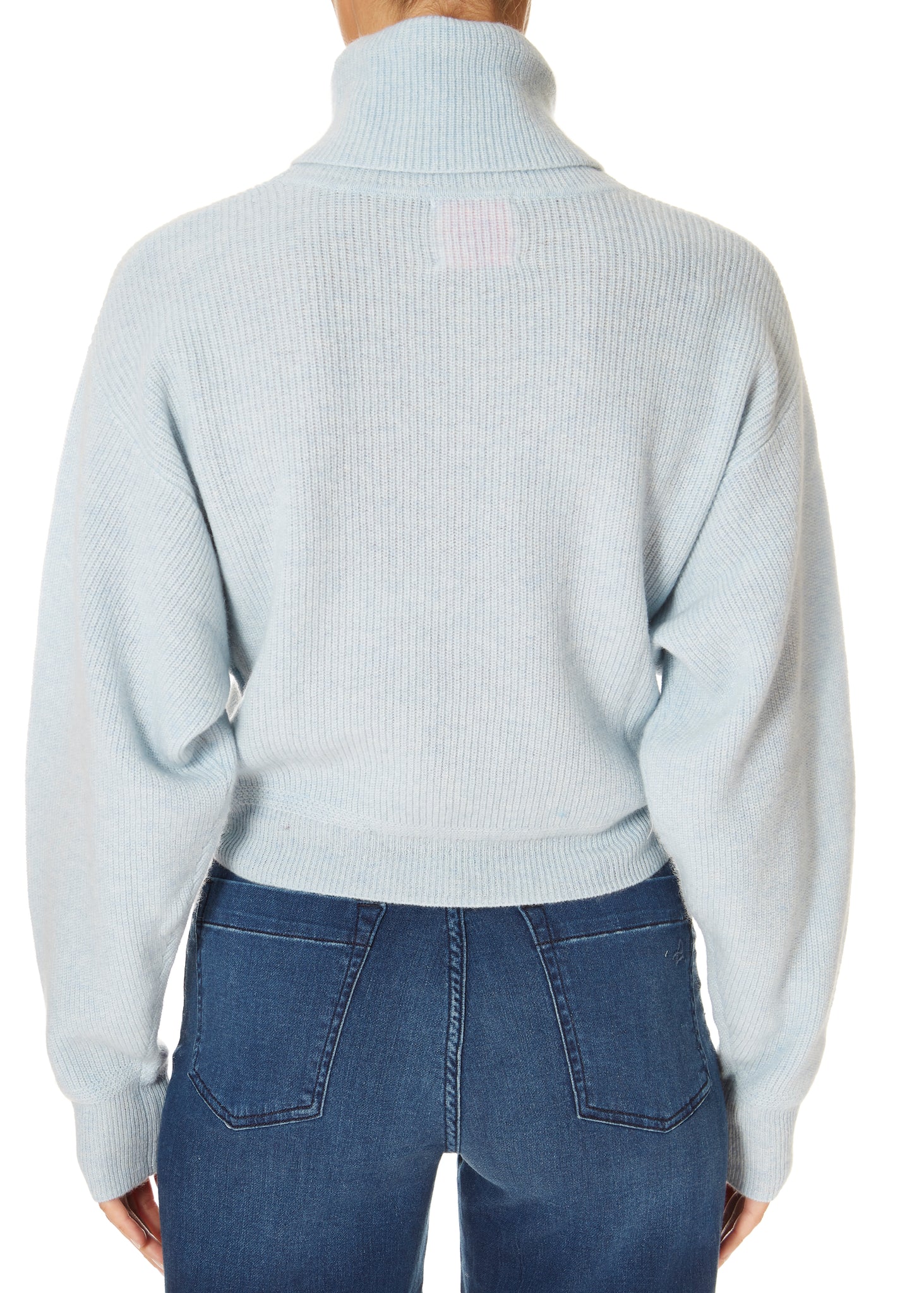 Crush Changi Roll Neck Jumper In Frost Blue