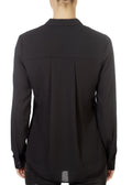 'Mendo' Black V-Neck Blouse - Jessimara