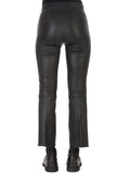 'Tyson' Crop Flare Leather Trousers - Jessimara