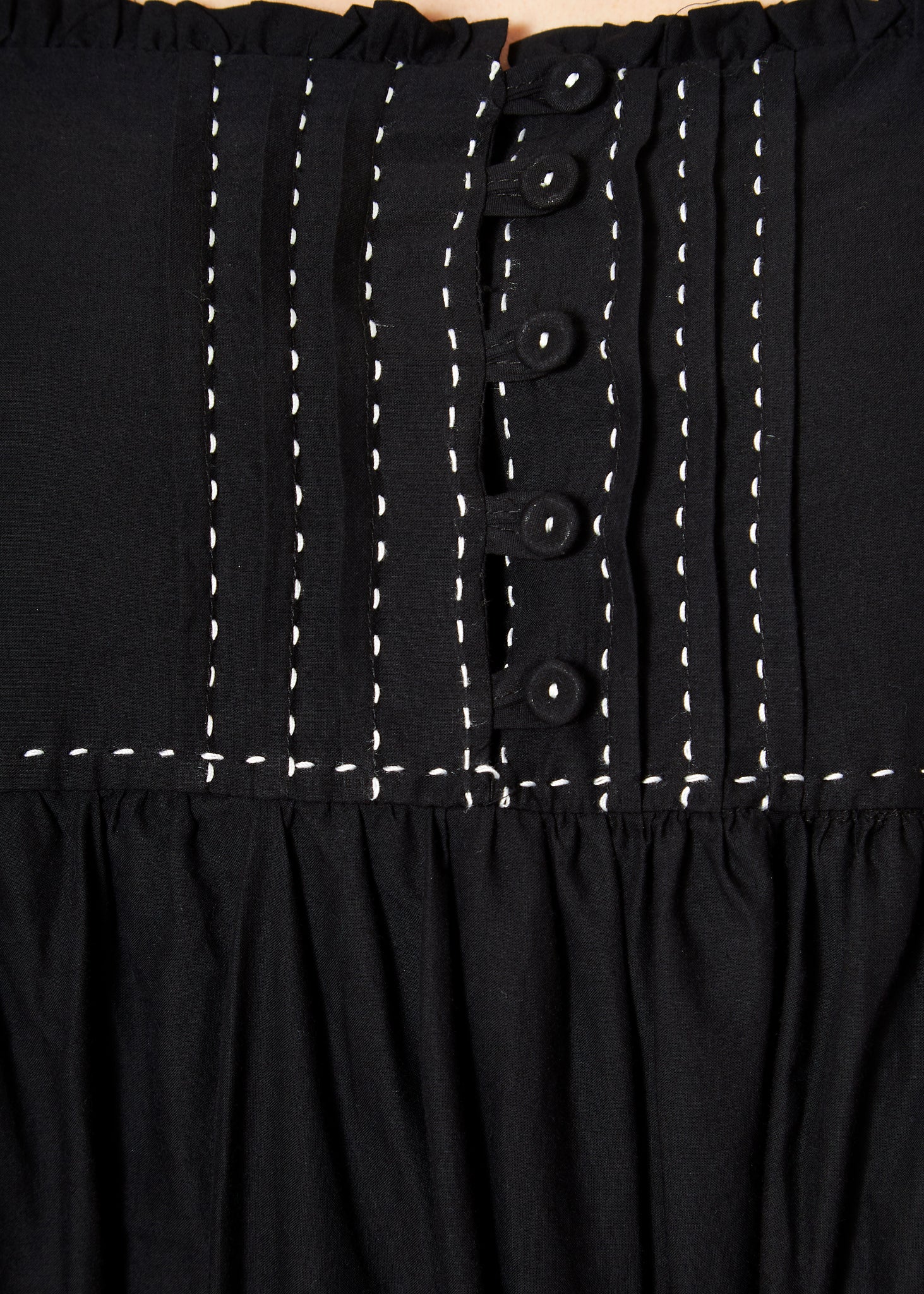 Peridotos Black Shoe String Dress