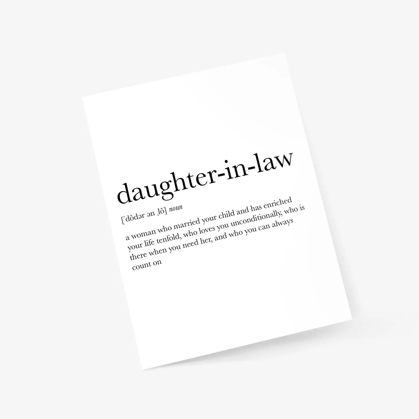Daughter-In-Law Definition - Everyday Card