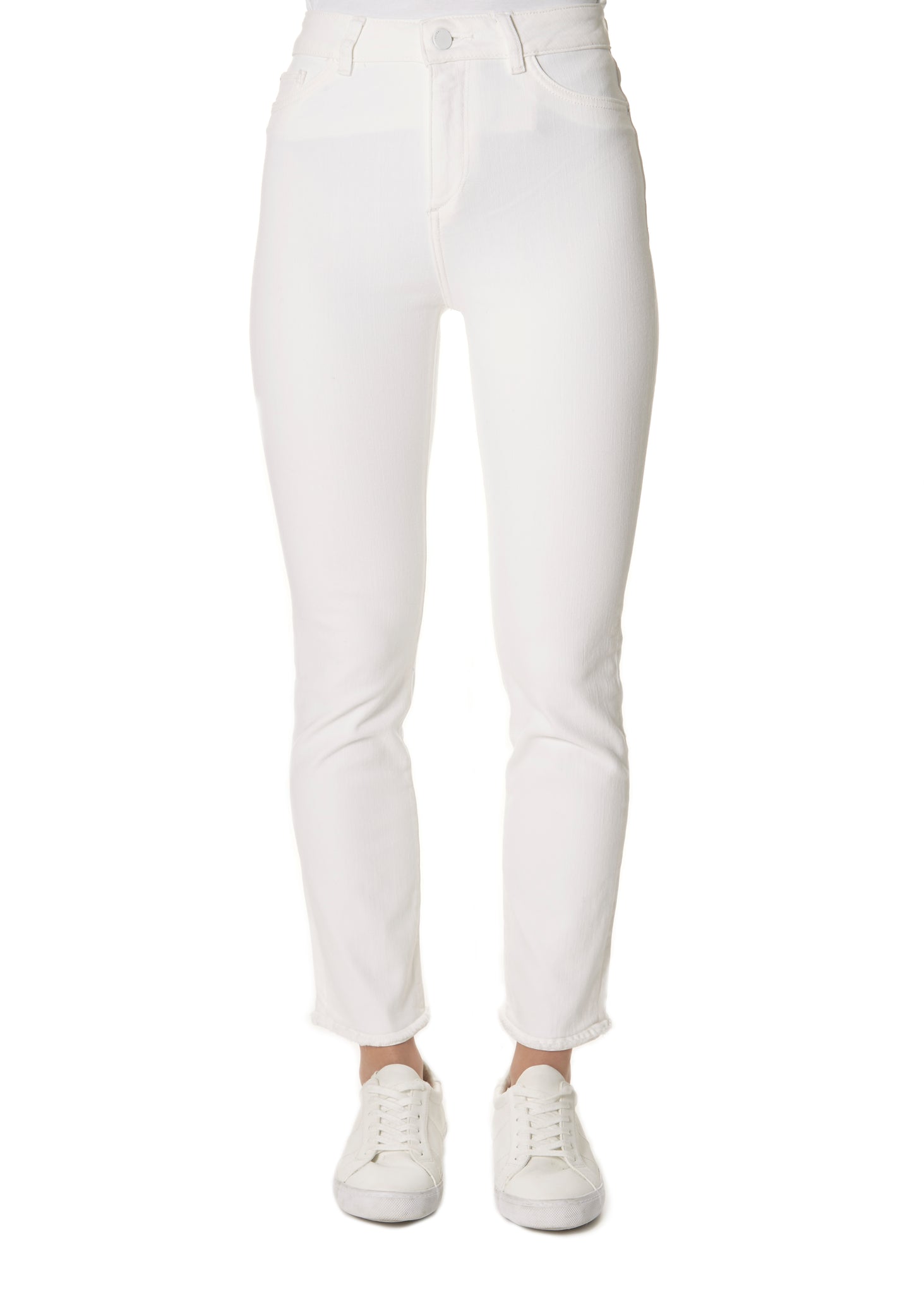 'Mara' Cropped White Jeans - Jessimara