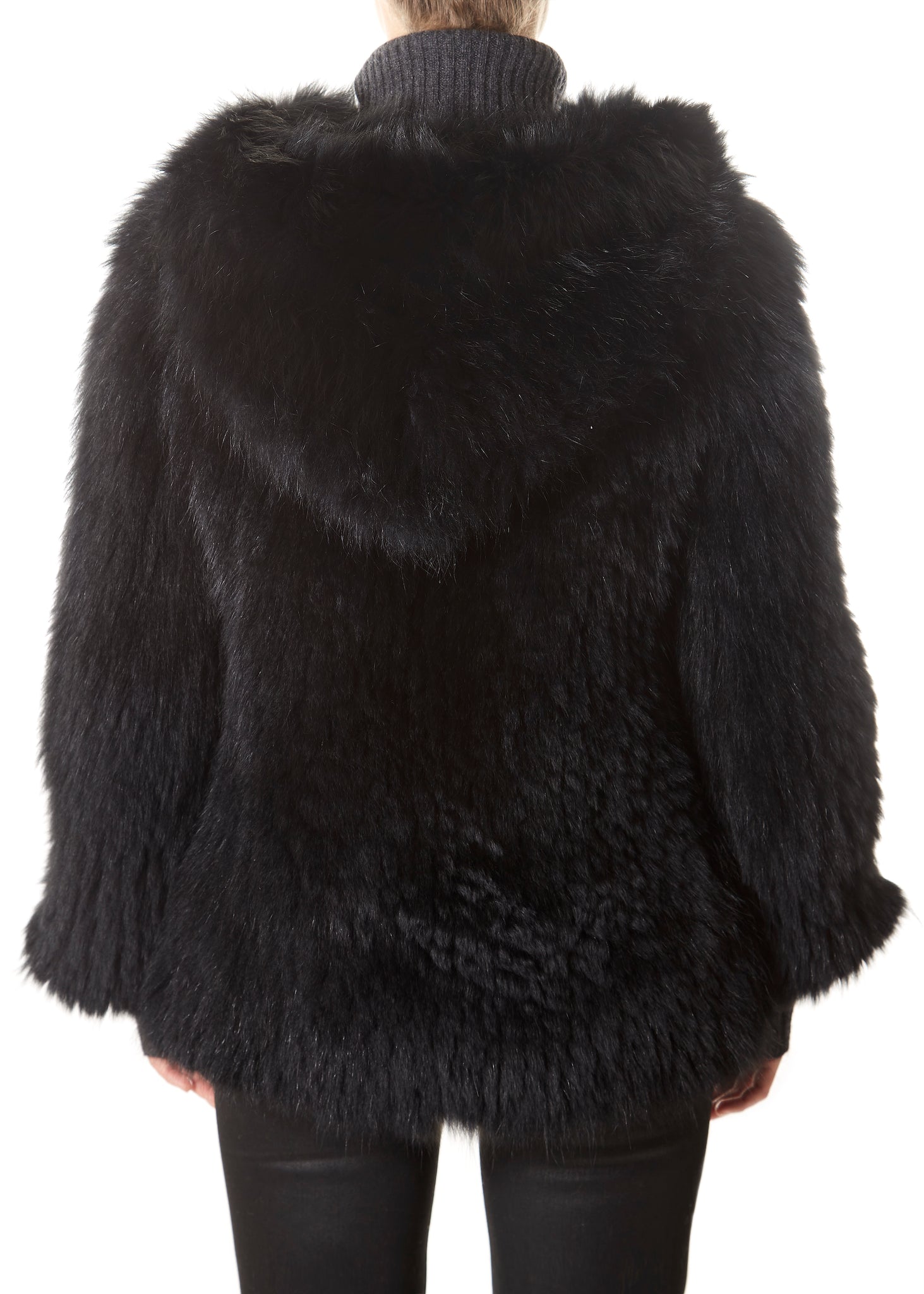 Black Fox Hooded Jacket - Jessimara
