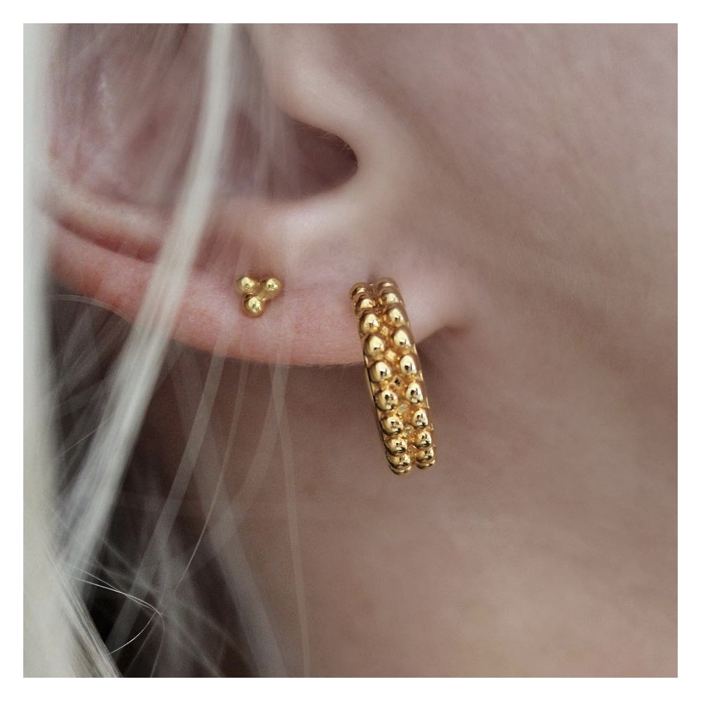 Bubble 'Gold' Loop Hoop Earrings
