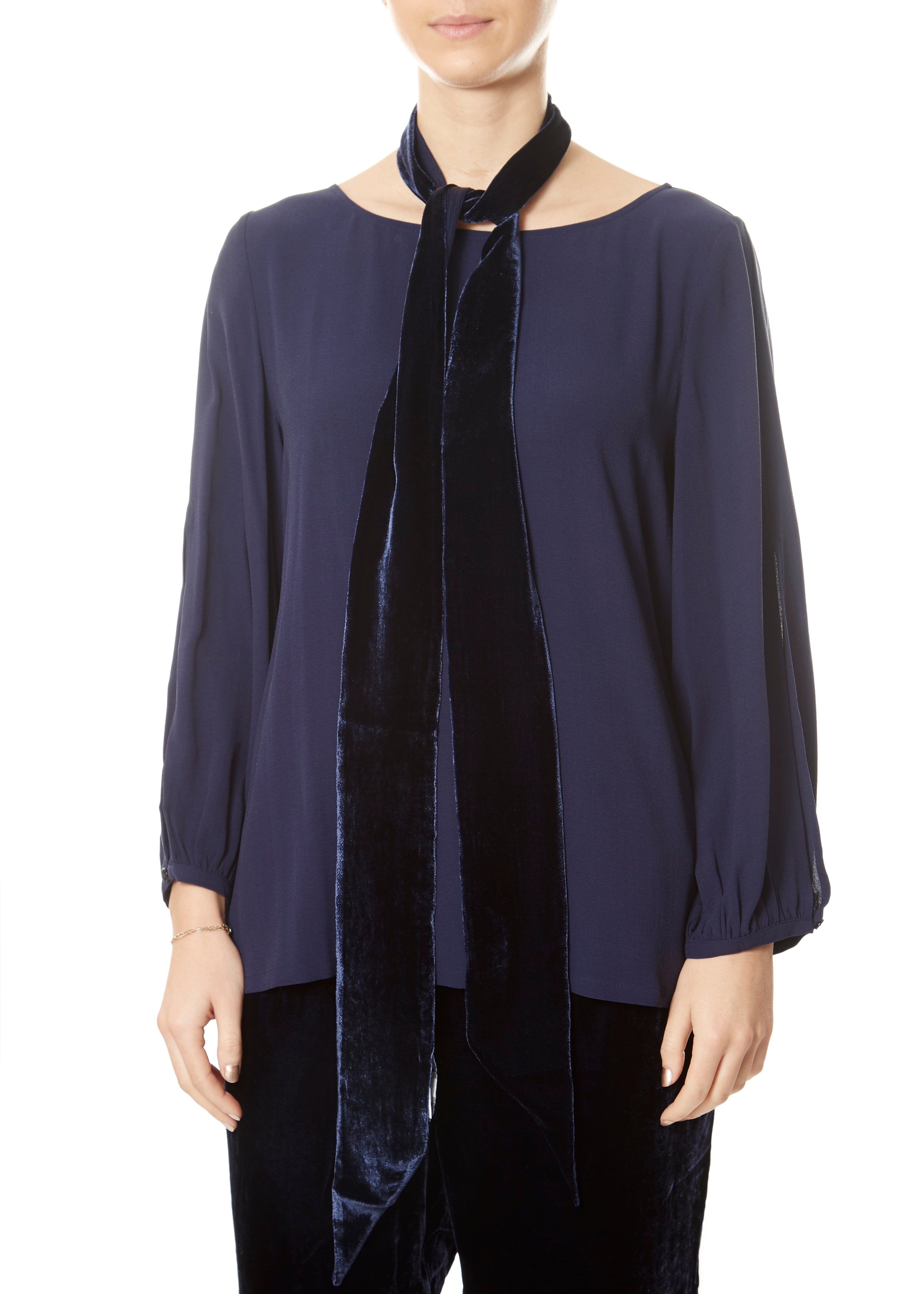 Navy outlet velvet scarf