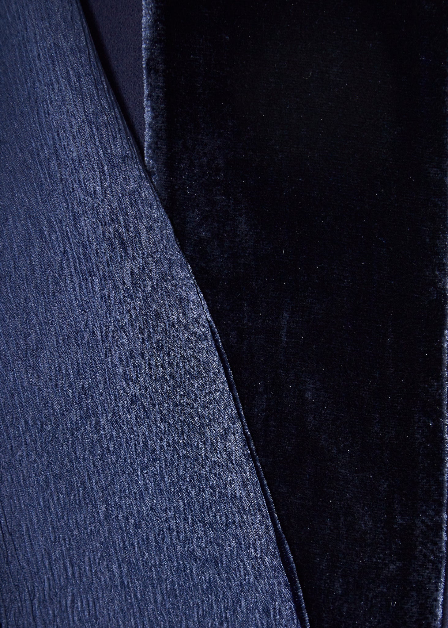 Skinny Midnight Blue Velvet Scarf - Jessimara