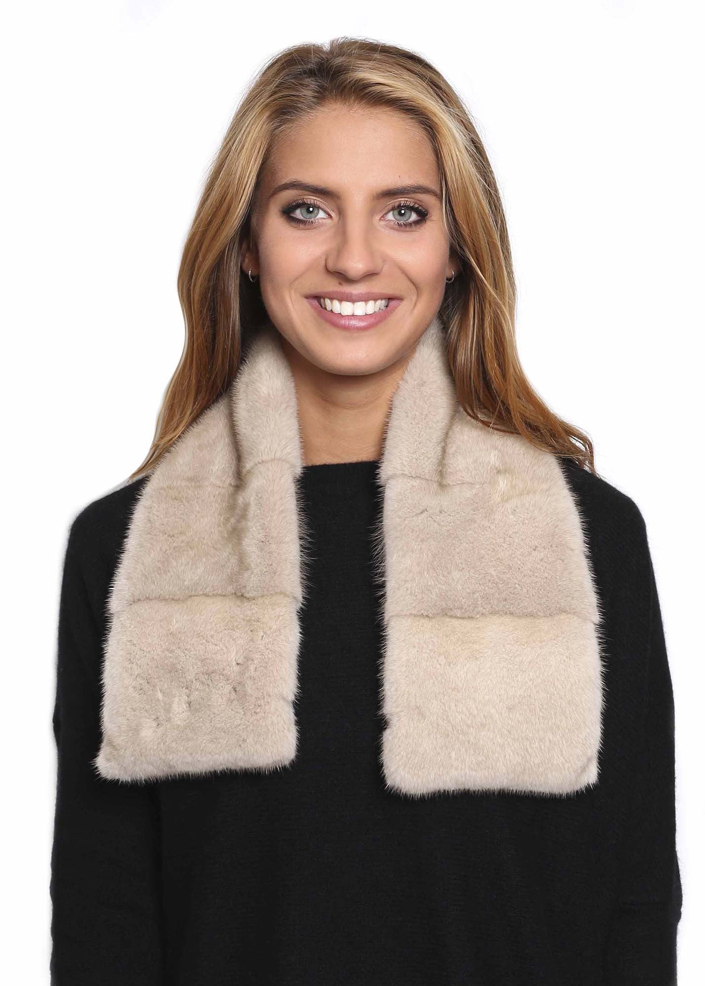 Jessimara pearl mink muffler scarf - Jessimara