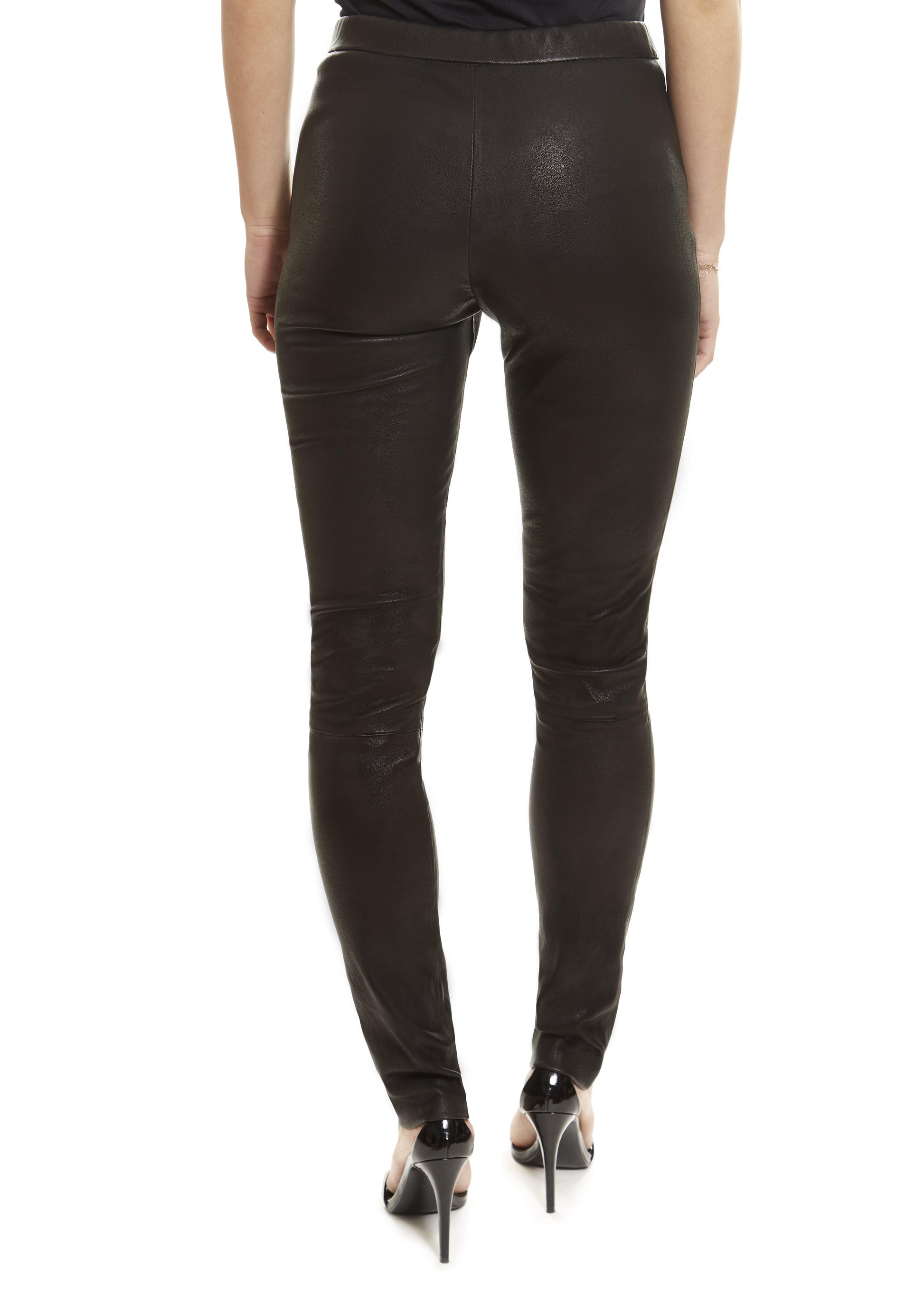 Black 'Stretch Nappa' Leather Trousers - Jessimara