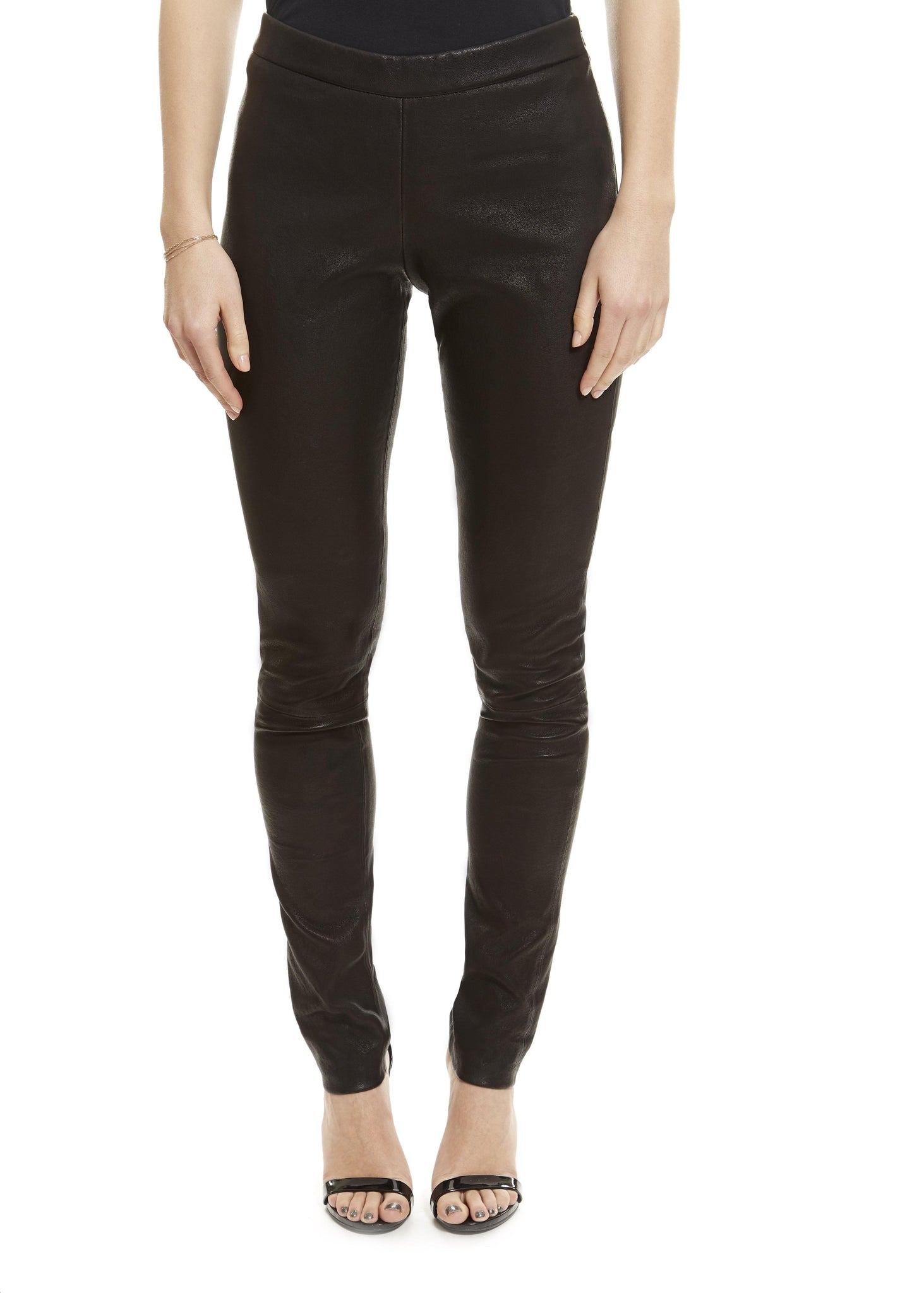 Black 'Stretch Nappa' Leather Trousers - Jessimara