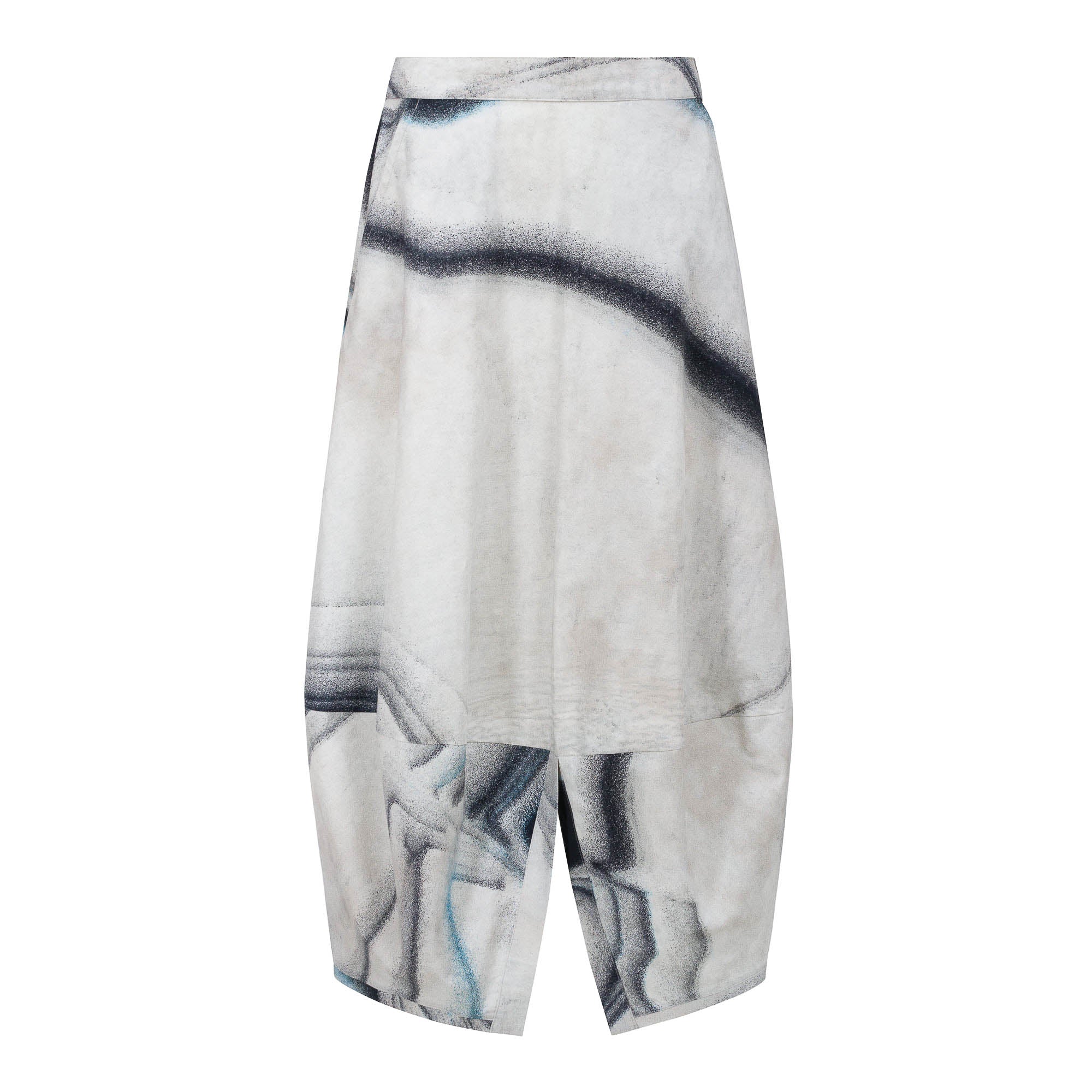 ESMA Grey & White Print Skirt