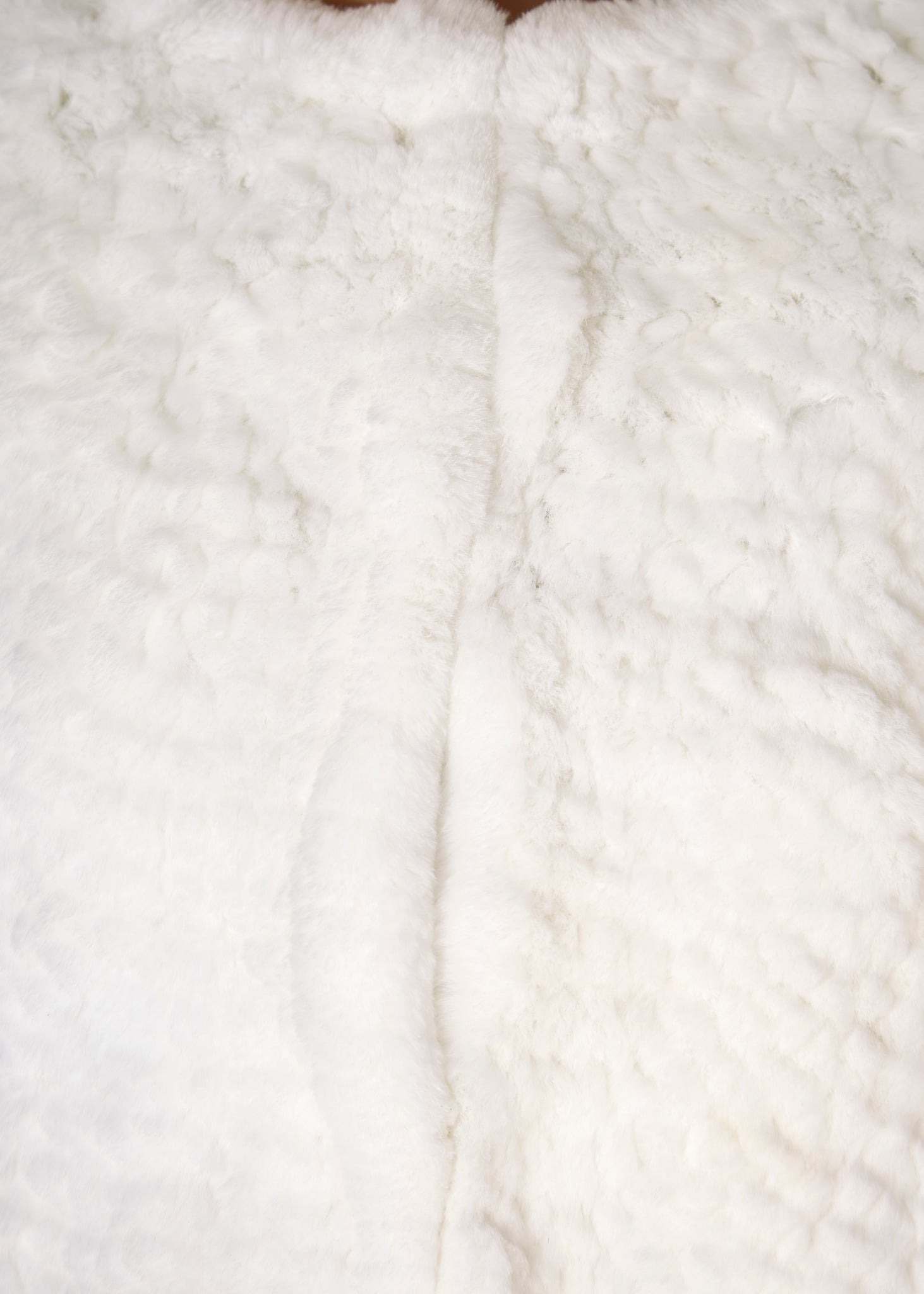 Short 3/4 Sleeve White Rex Rabbit Jacket - Jessimara