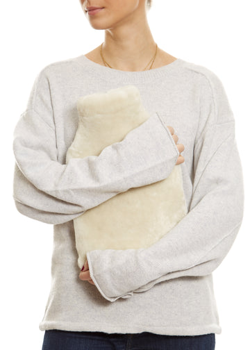 Luxury Cream Best Sheepskin Hot Water bottle - Jessimara