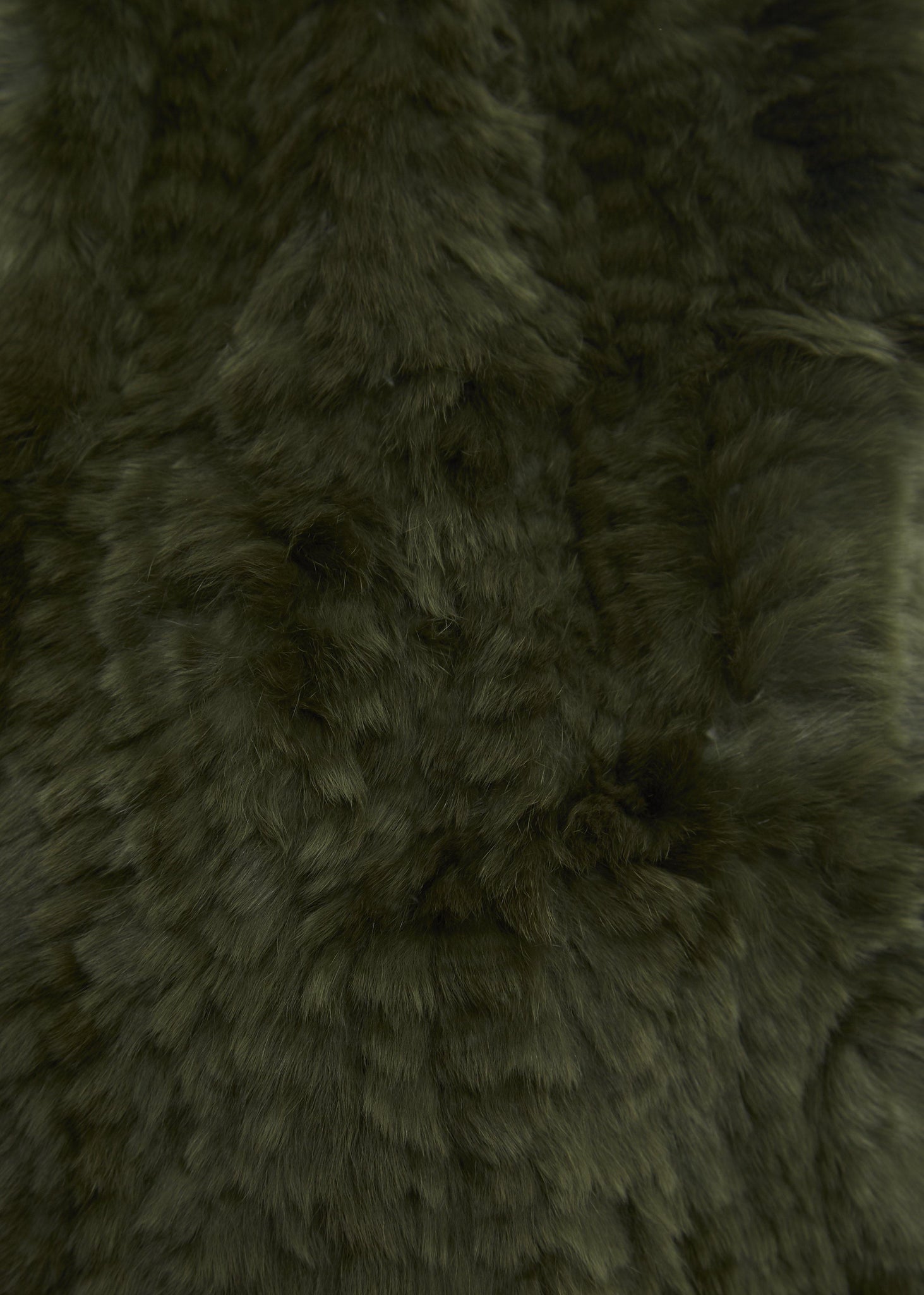 Knitted Rex Rabbit Khaki 'Loop' Luxury Fur Scarf - Jessimara
