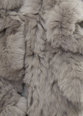 Grey Knitted Real Rex Rabbit Fur 'Wave' Scarf - Jessimara
