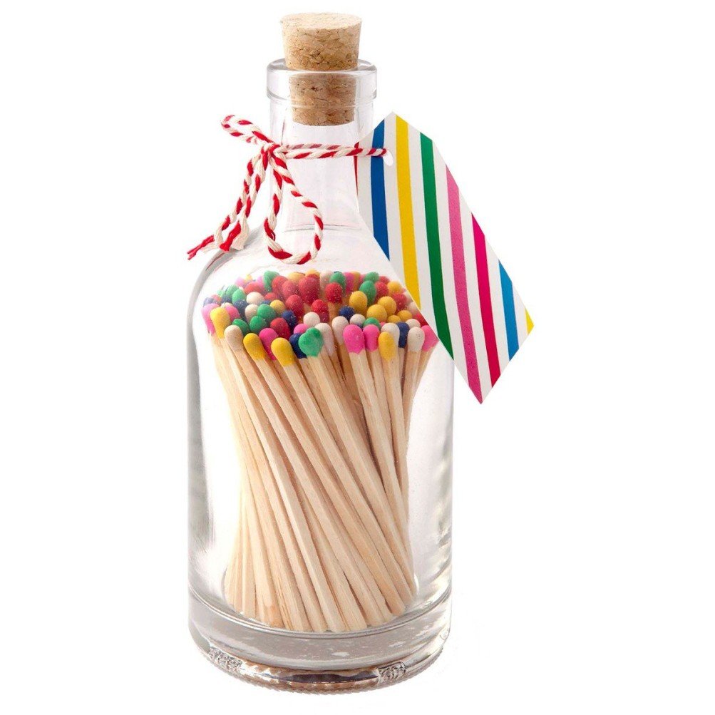 Multi Coloured Matches In Jar