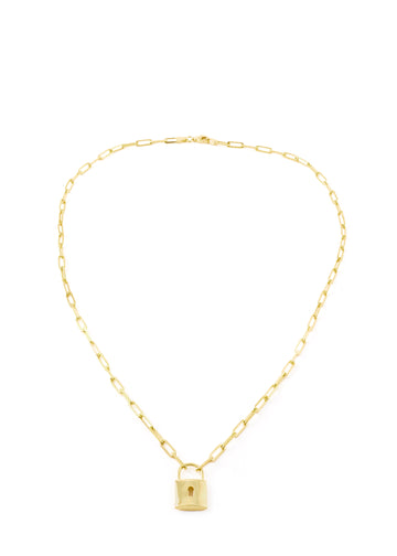 Gold Padlock Necklace - Jessimara
