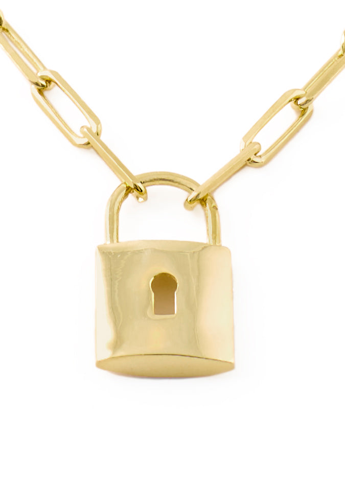 Gold Padlock Necklace - Jessimara