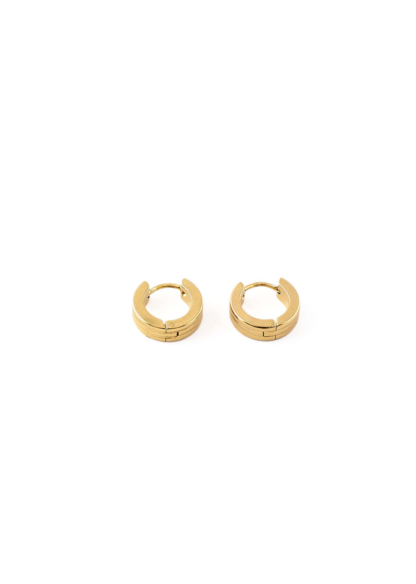 Gold Ridge Hoop Earrings - Jessimara