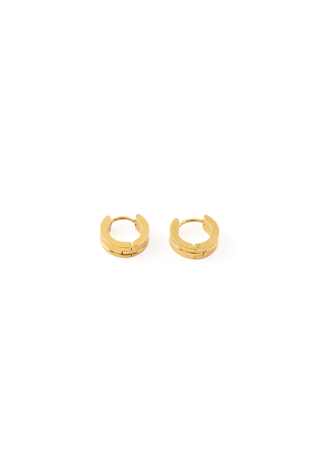Gold Single Ridge Hoop Earrings - Jessimara