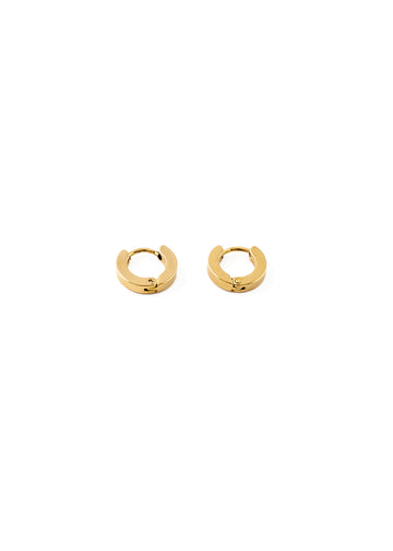 Gold Medium Plate Hoop Earrings - Jessimara