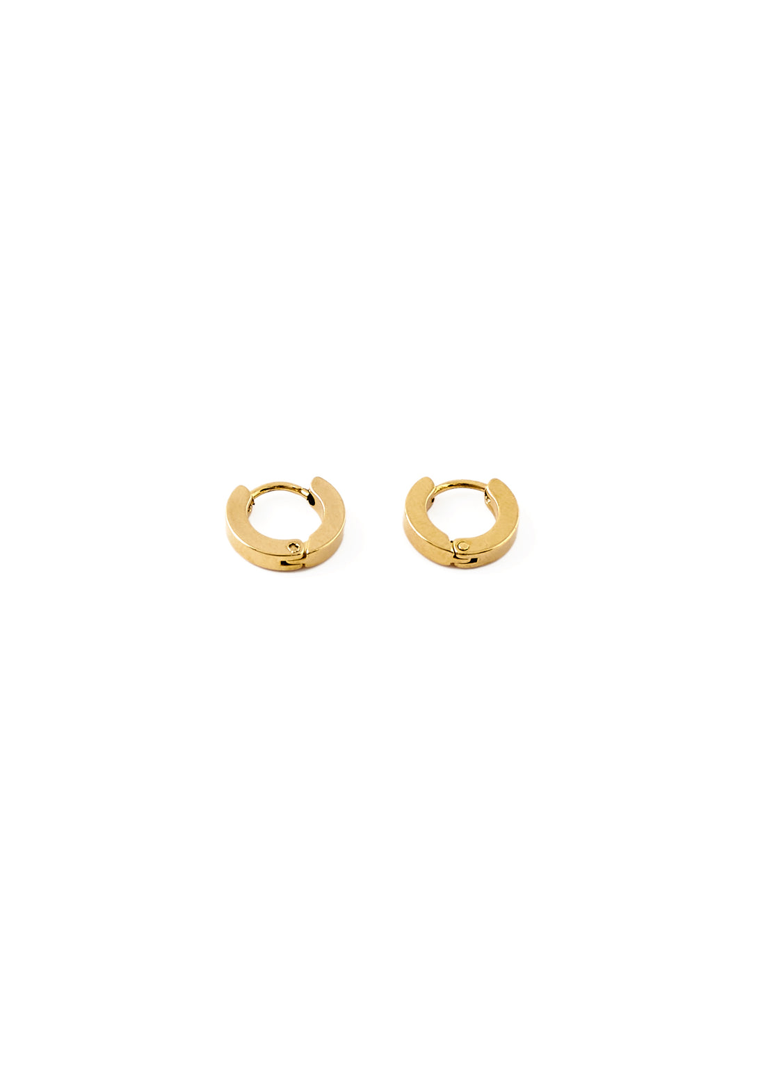 Gold Small Plate Hoop Earrings - Jessimara
