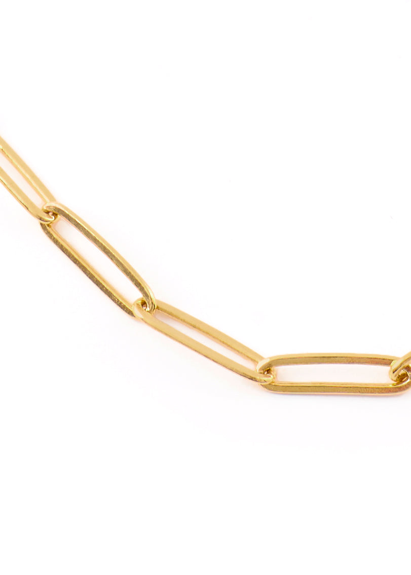 Gold Thin Rectangular Belcher Chain - Jessimara
