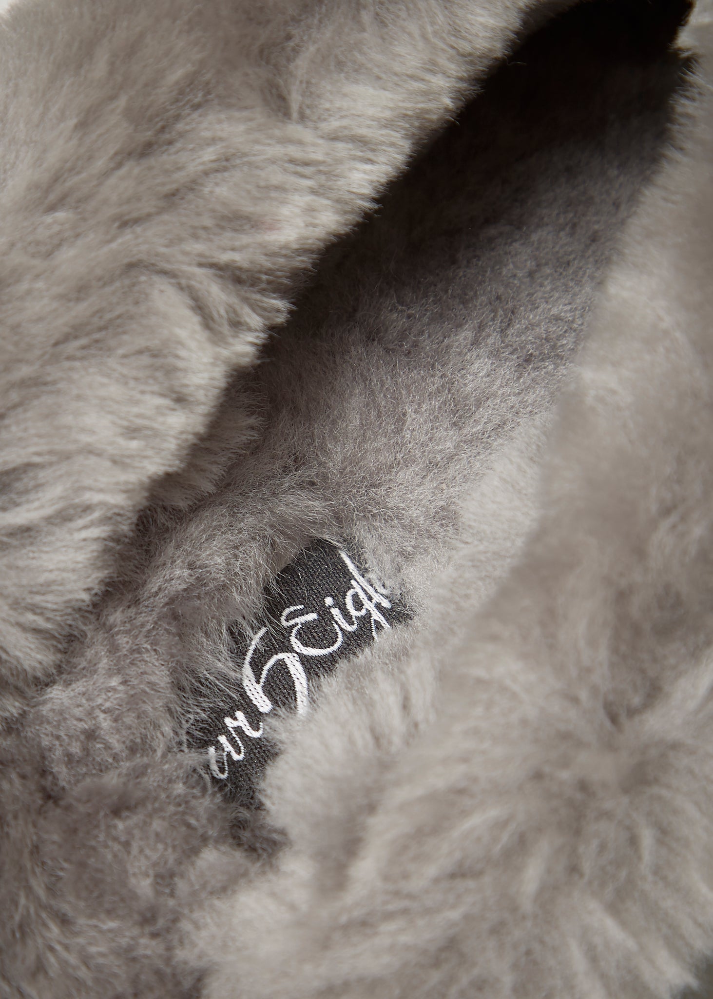 Grey on Grey Luxury Sheepskin Wedge Slippers - Jessimara