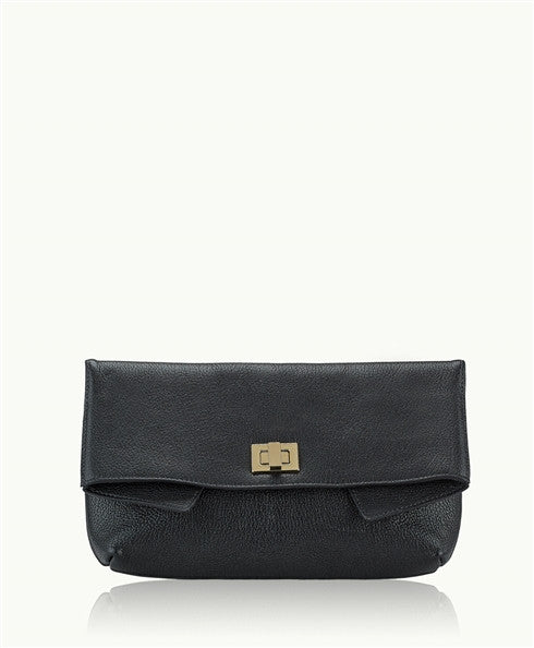 Gigi New York Claire Black Soft Goatskin Clutch - Jessimara