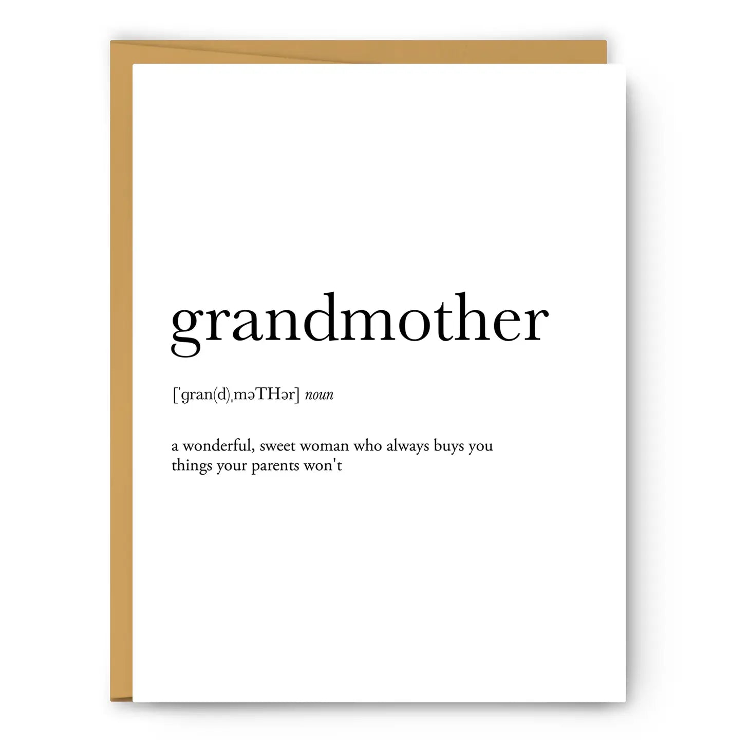 Grandmother Definition - Mother's Day Card