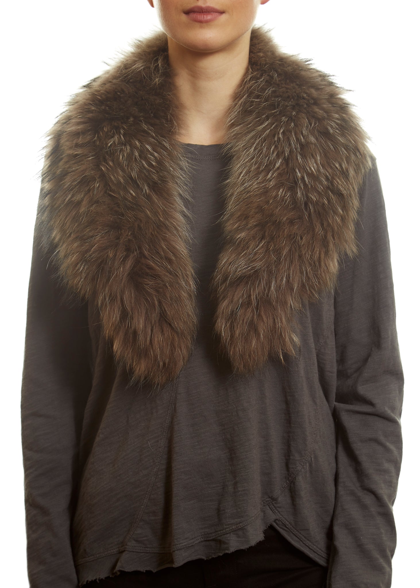 Brown Genuine Fox Fur Collar - Jessimara