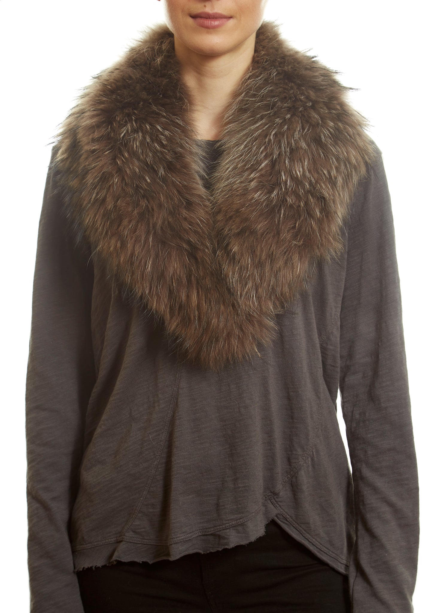 Brown Genuine Fox Fur Collar - Jessimara