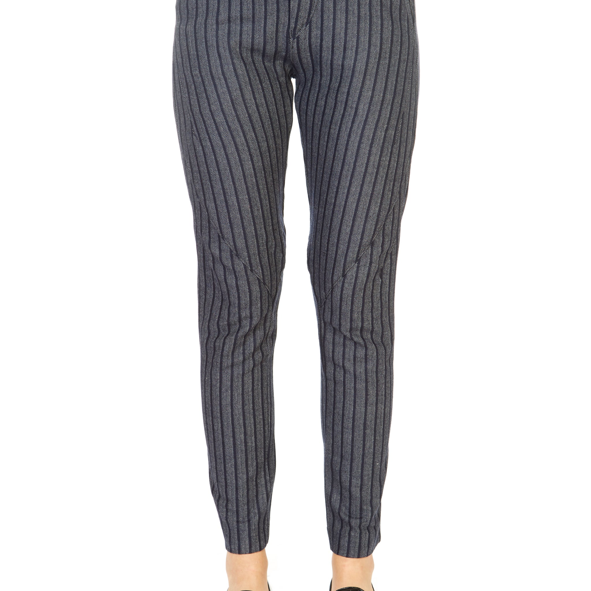 'In Motion' Grey Striped Trousers - Jessimara