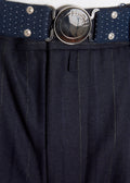 'Sneek' Navy Pinstripe Suit Pant - Jessimara