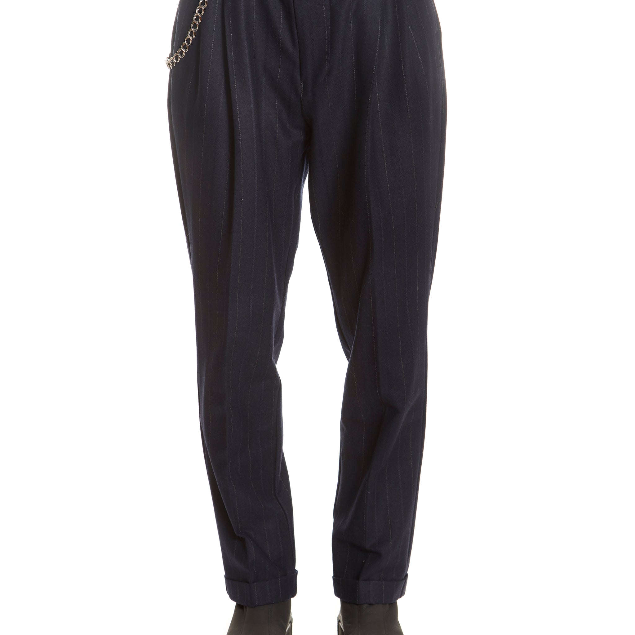 'Sneek' Navy Pinstripe Suit Pant - Jessimara