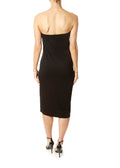 'Ikis' Strapless Black Jersey Dress - Jessimara