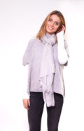 Pale Silver Grey Full Cashmere Scarf - Jessimara