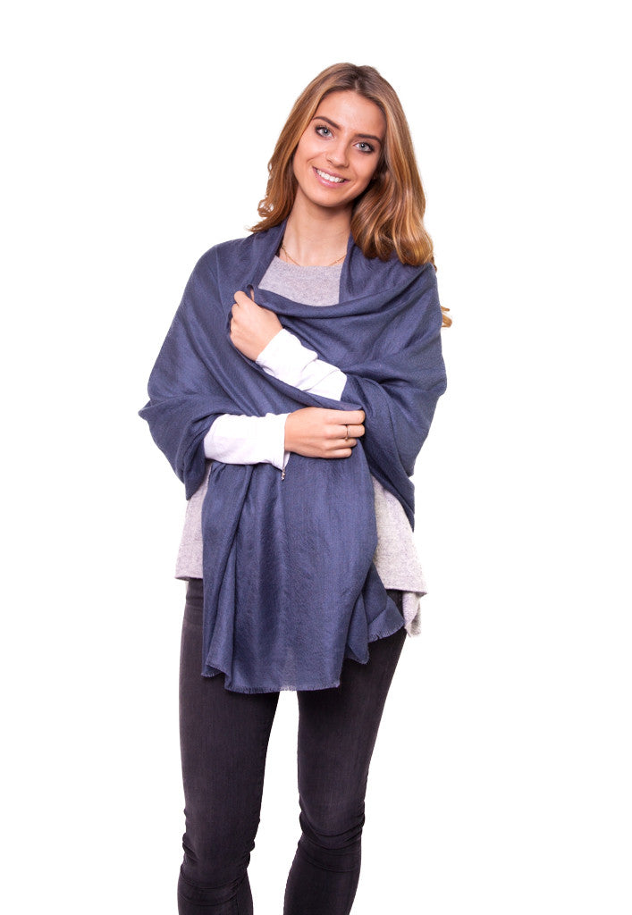 Jean Blue Full Cashmere Scarf - Jessimara