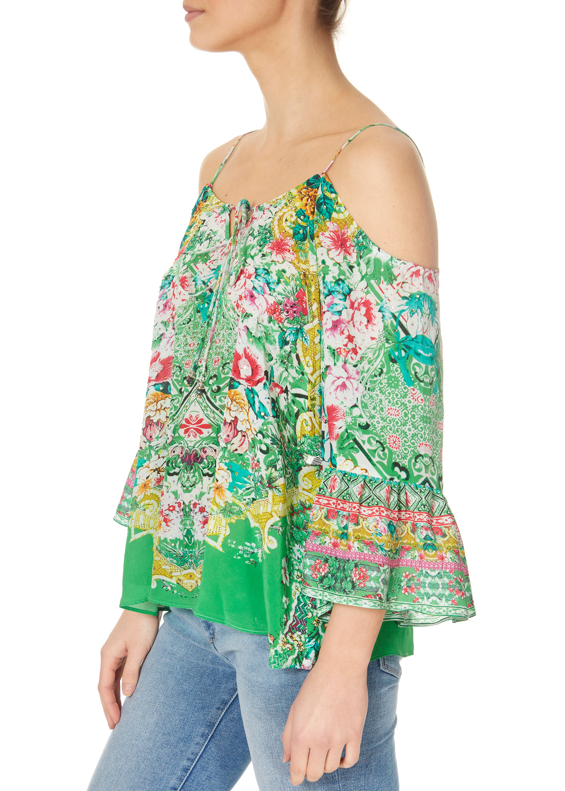 Boho Top in Versailles Gardenia Green Boho Top in Versailles Gardenia Green