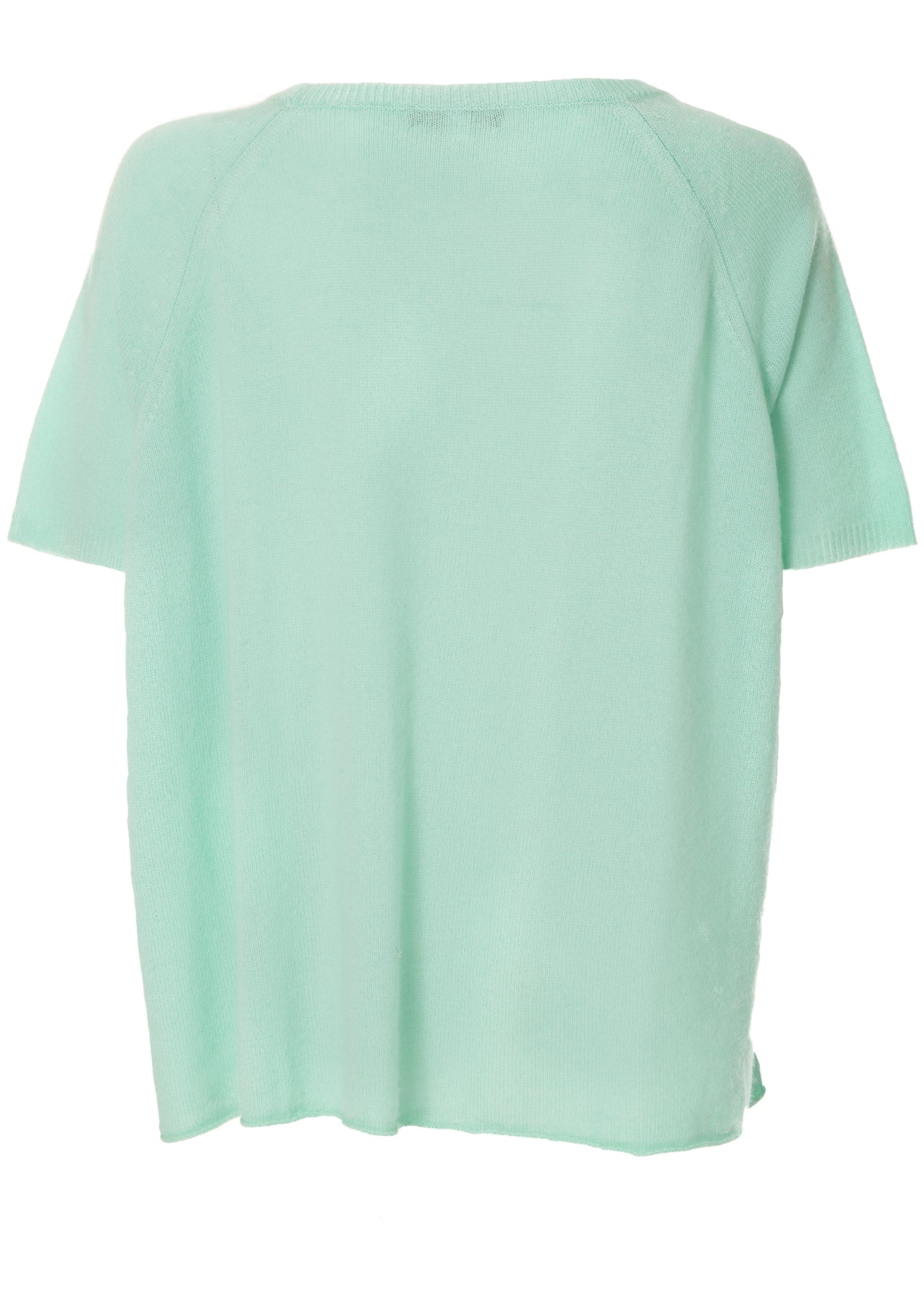 Alyn Soft Mint Short Sleeve Cashmere Sweater