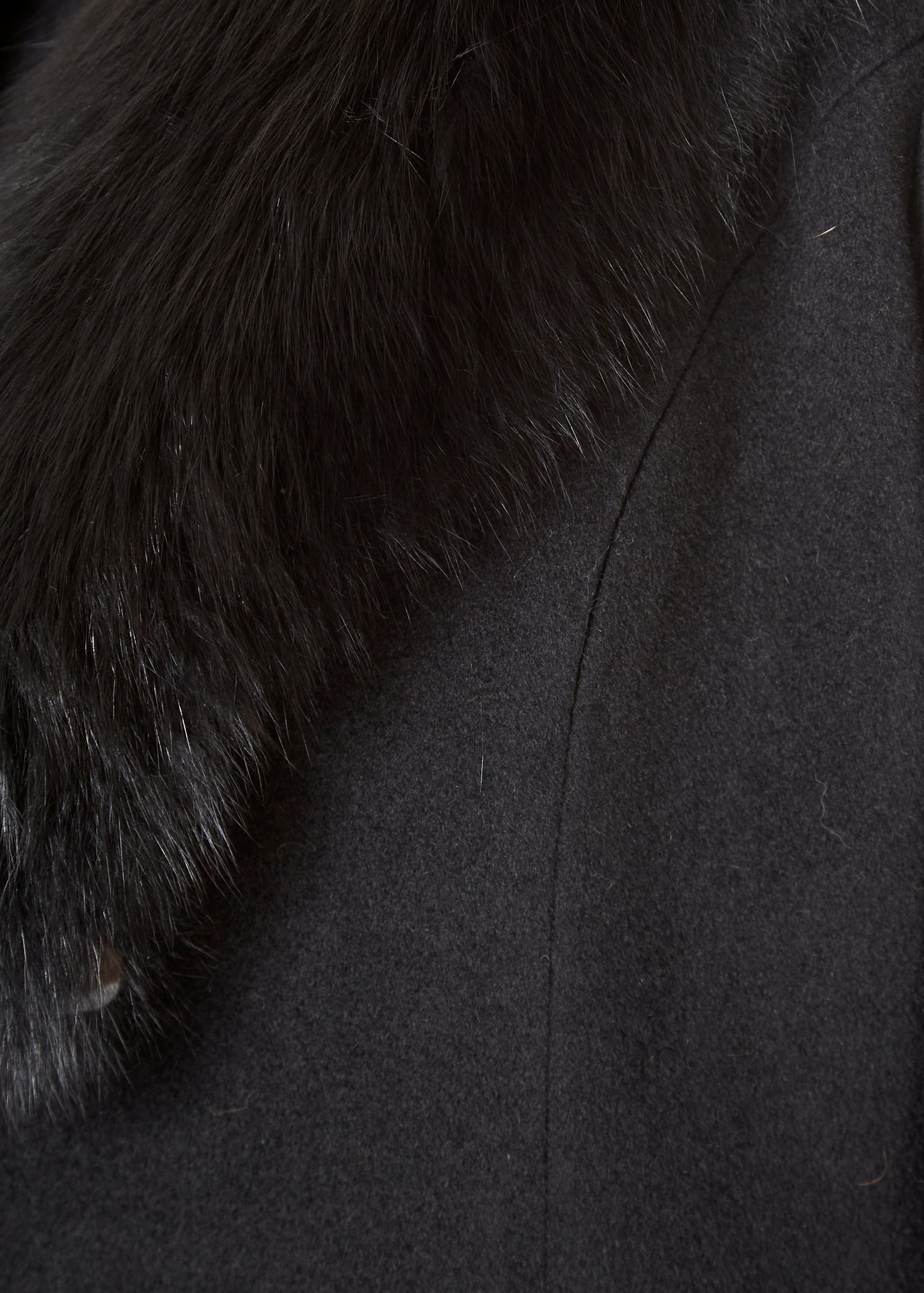 Jessimara Long Wool Blend Coat Black
