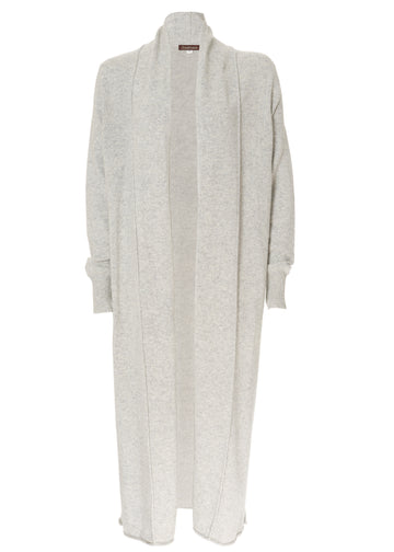 Jess Silver Grey Wool Long Cardigan - Jessimara