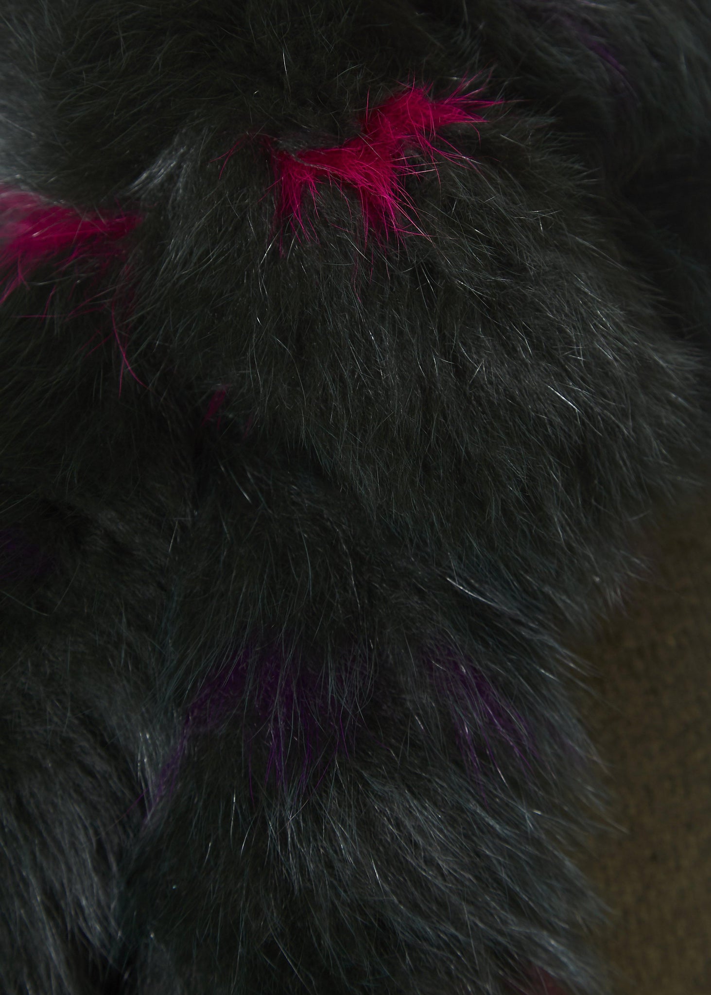 Khaki Open Fox Tube Scarf With Pink Detailing - Jessimara