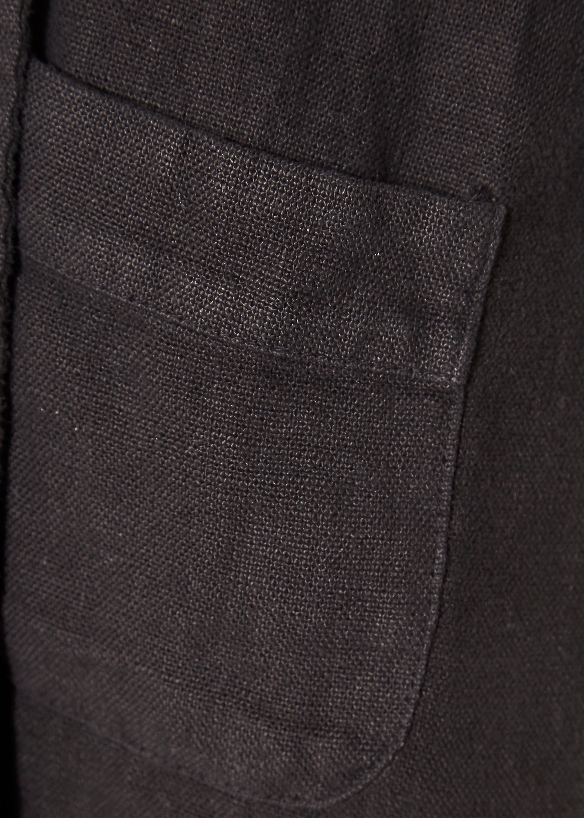 'Sadie' Heavy Black Linen Coat - Jessimara