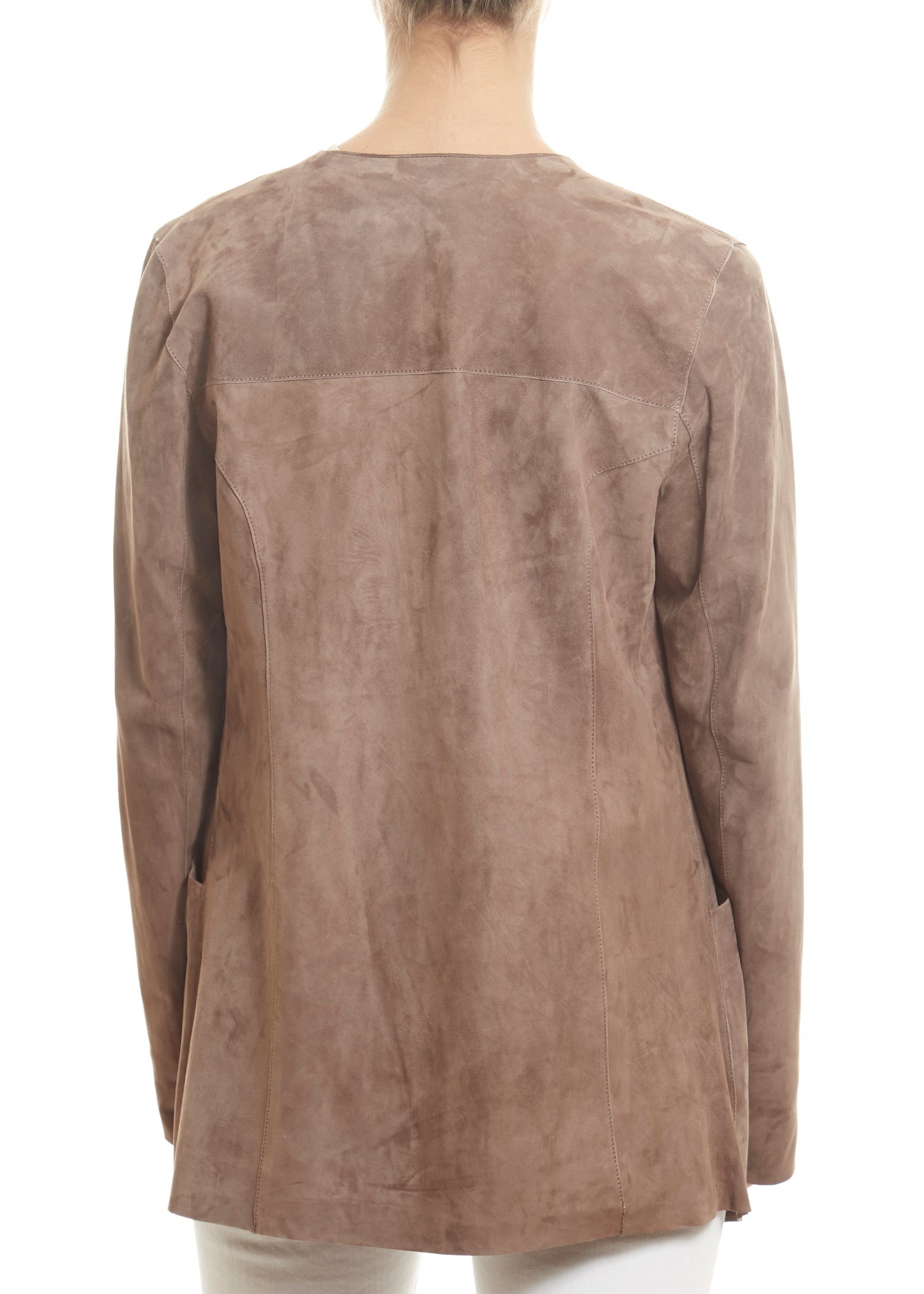 Taupe Short Suede Jacket - Jessimara