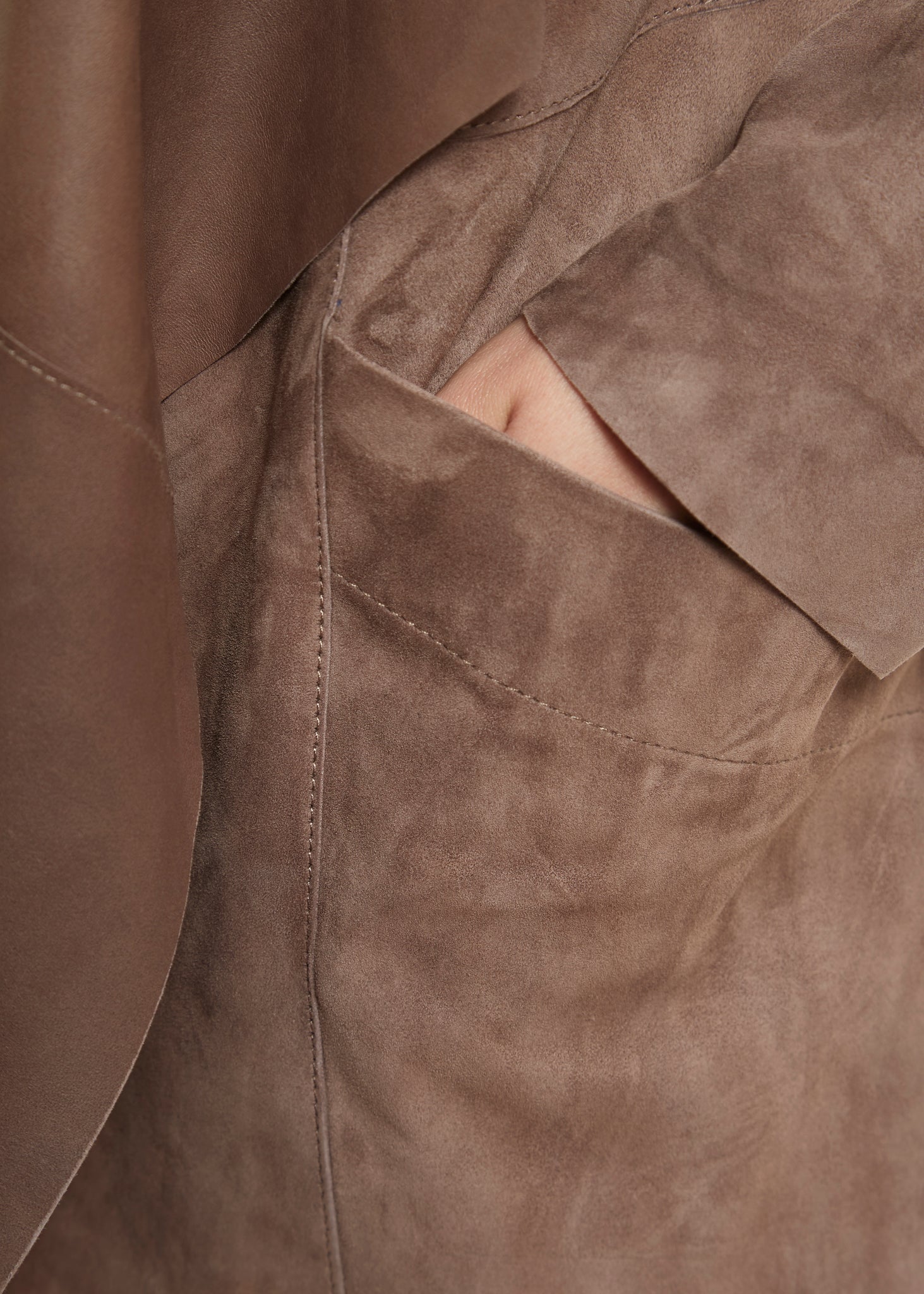 Taupe Short Suede Jacket - Jessimara