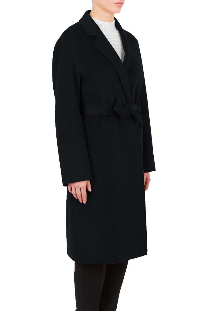 'Maguie' Black Wool Belted Coat - Jessimara